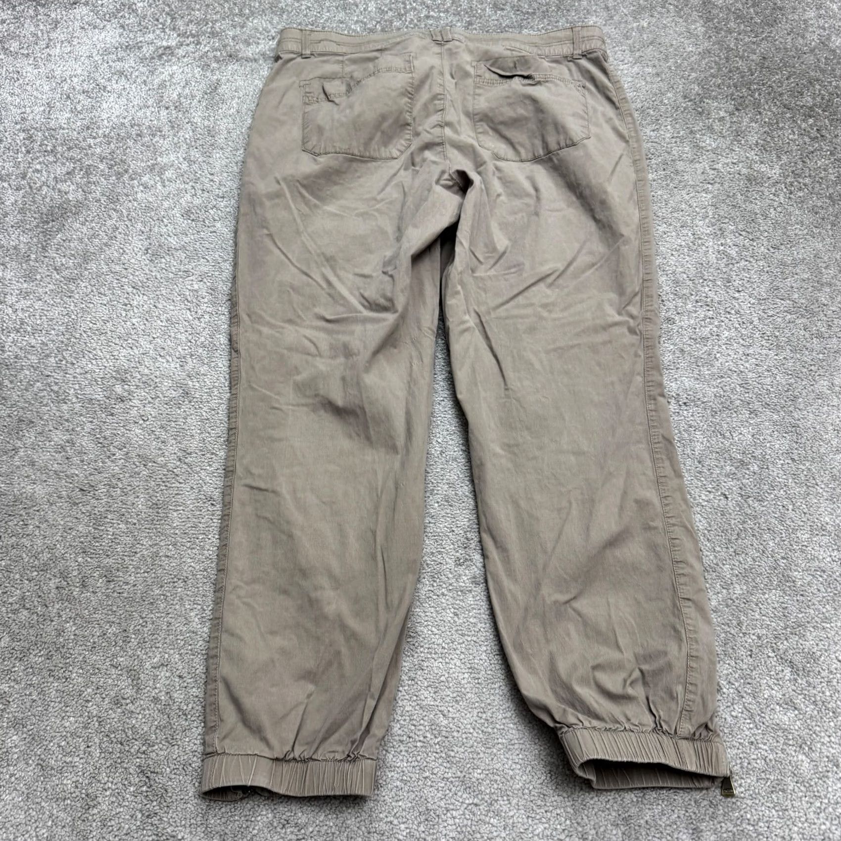 Vintage Democracy Cargo Pants Womens 16 Brown Ankle Zip Casual Jogger Size 38" / US 16 / IT 52 - 2 Thumbnail