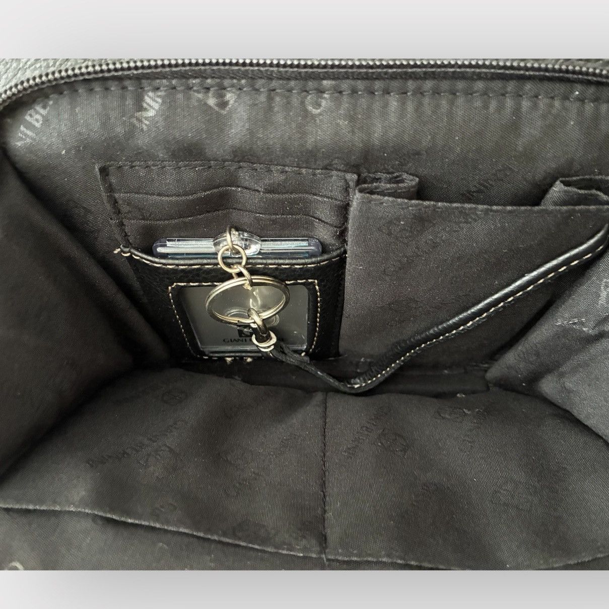 Giani Bernini Gianni Bernini Pebble Black Leather Crossbody Size ONE SIZE - 8 Thumbnail