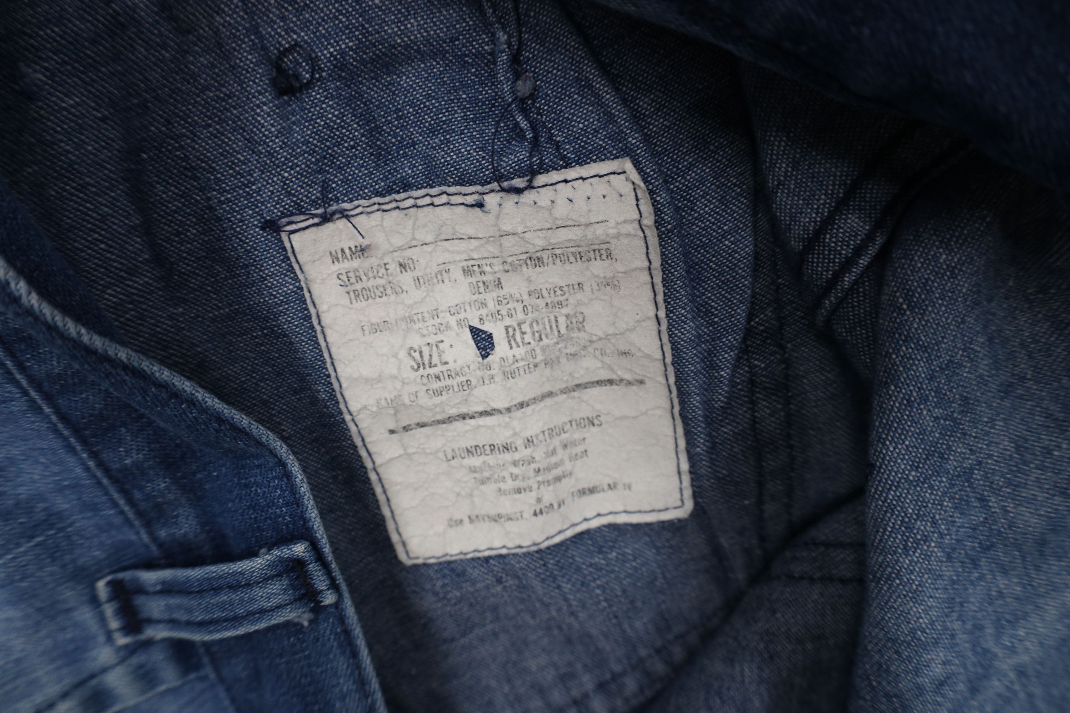 Vintage Vintage 70s Vietnam War USGI Bell Bottoms Denim Jeans USA Size US 34 / EU 50 - 9 Thumbnail
