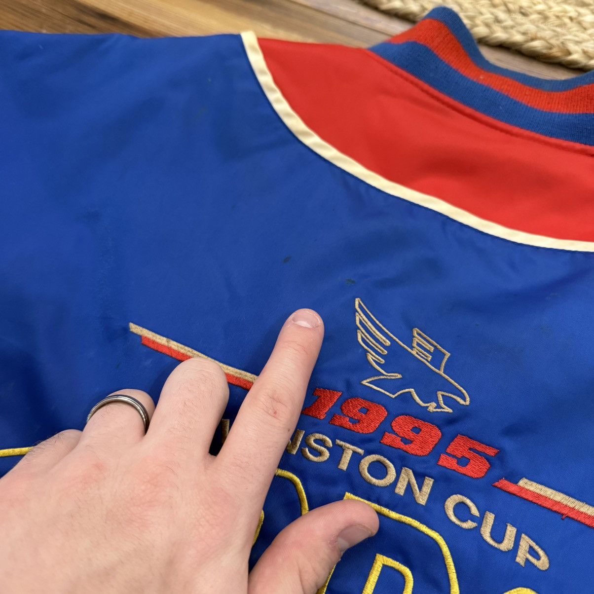 Nutmeg Vintage Blue Red NASCAR Jeff Gordon Signature Nutmeg Jacket Size US XL / EU 56 / 4 - 8 Thumbnail