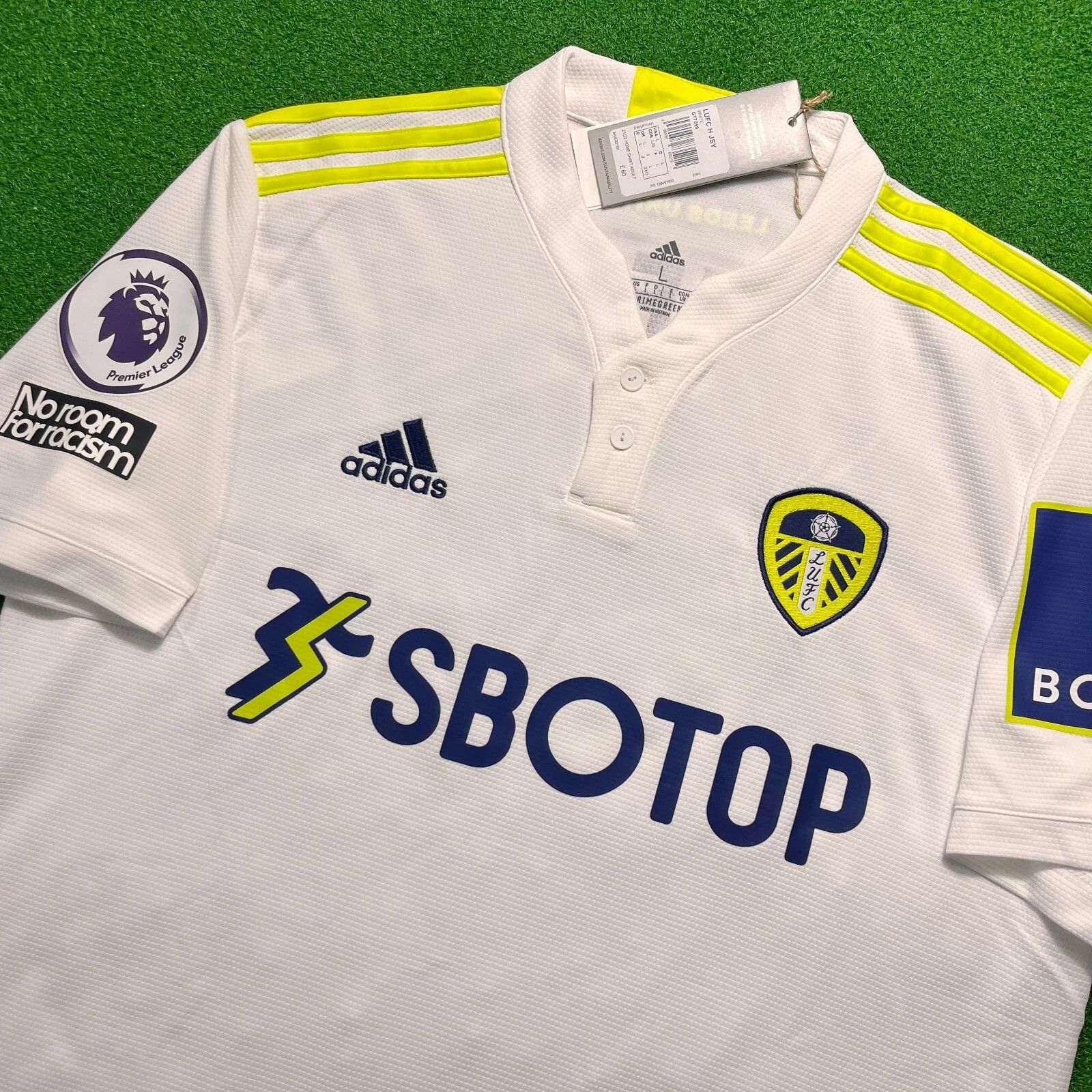 Adidas 2021/22 Leeds United Home Bamford #9 BNWT Jersey Size US L / EU 52-54 / 3 - 4 Thumbnail