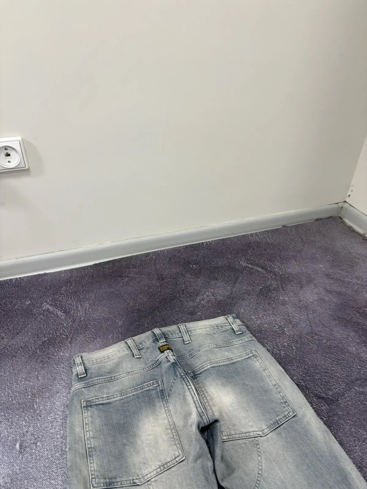G-Star × Vintage Vintage G-Star Raw 3D Super Slim Faded Denim Japanese Jeans Size US 33 - 5 Thumbnail