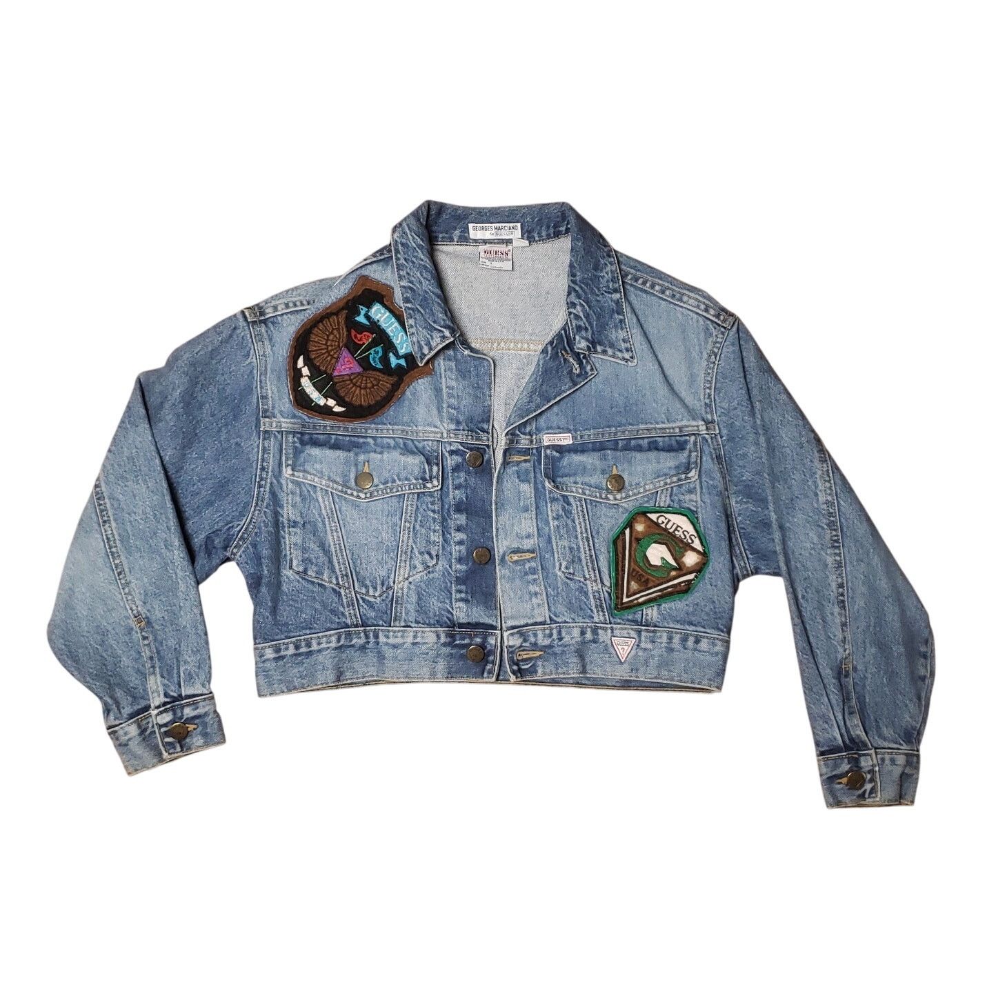 Rare 80s Guess by George Marciano Cropped Denim Jacket