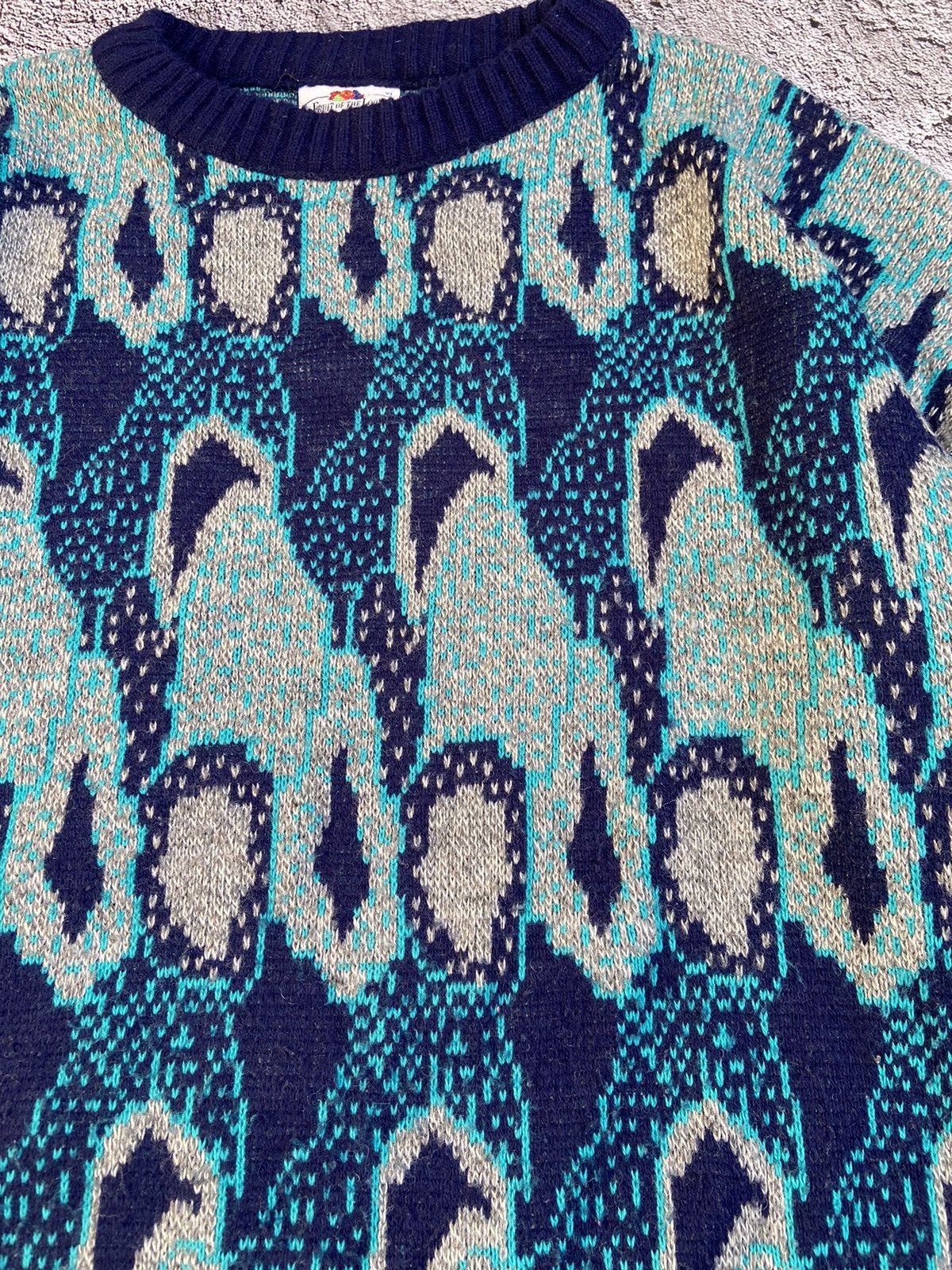 Japanese Brand × Vintage Vintage Japanese Style Crazy Pattern Wool Sweater Size US XL / EU 56 / 4 - 6 Thumbnail
