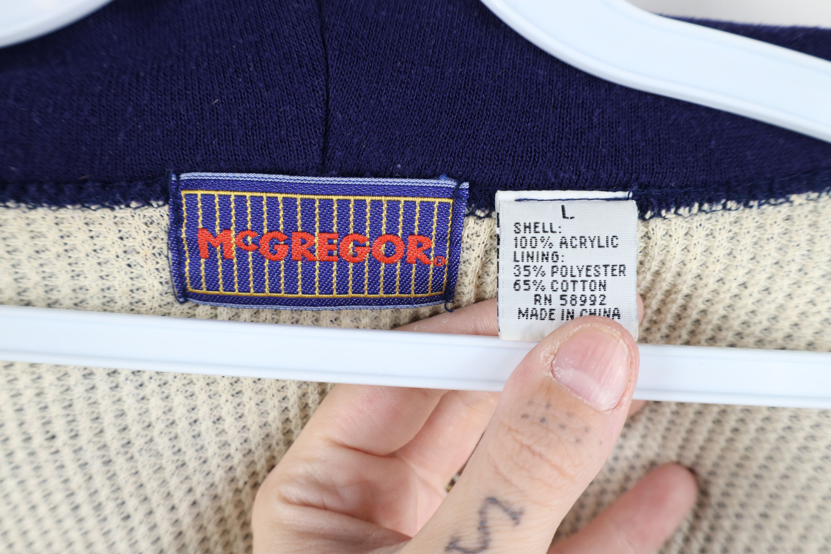Vintage Vintage 70s 80s Streetwear Thermal Waffle Knit Lined Hoodie Size US L / EU 52-54 / 3 - 12 Thumbnail