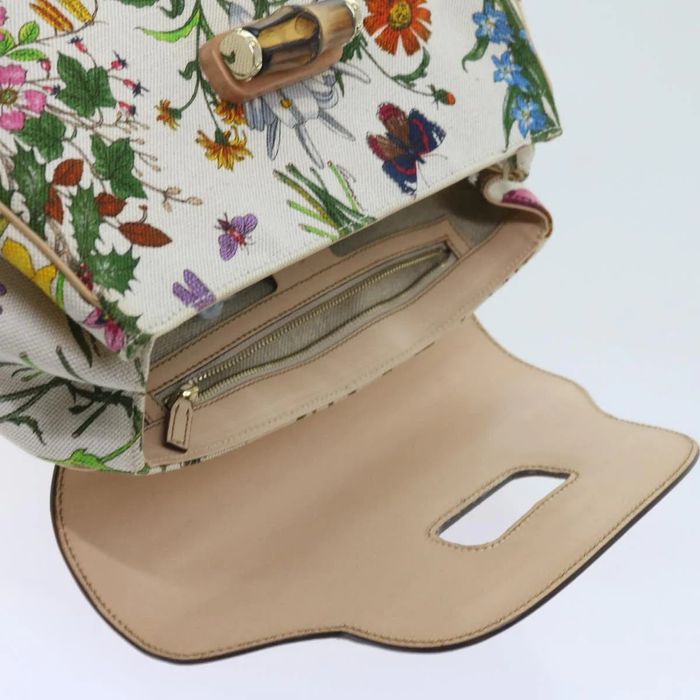 Gucci GUCCI Botanical Floral Bamboo Hand Bag | Grailed