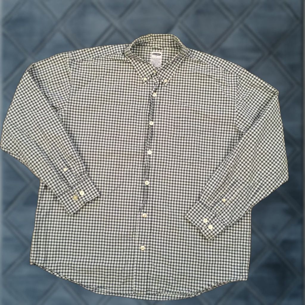 Old Navy Old Navy Mens Large Blue Check Shirt Long Sleeve Button-Up Size US L / EU 52-54 / 3 - 1 Thumbnail
