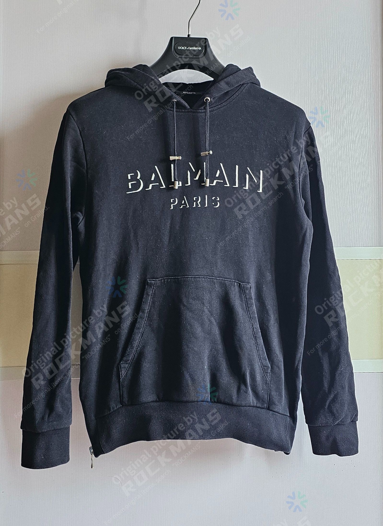 Balmain Balmain Men's Black hoodie Sweatshirts with logo Size M Size US M / EU 48-50 / 2 - 1 Thumbnail