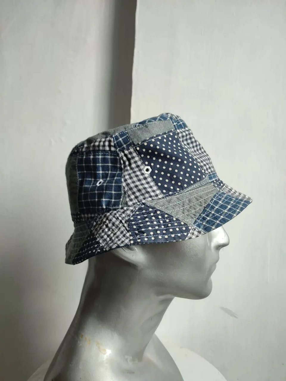 Japanese Brand Bike Repair Shop Patchwork Bucket Hats Size ONE SIZE - 3 Thumbnail