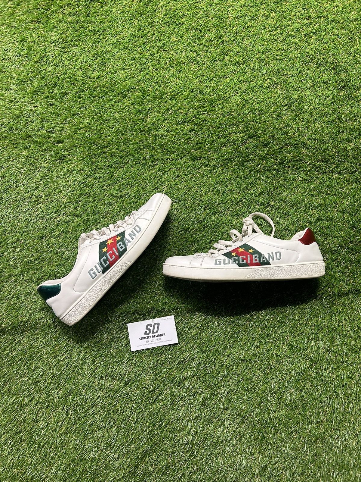 image of Gucci Ace “Gucci-Band” White Shoes, Men's (Size 10.5)