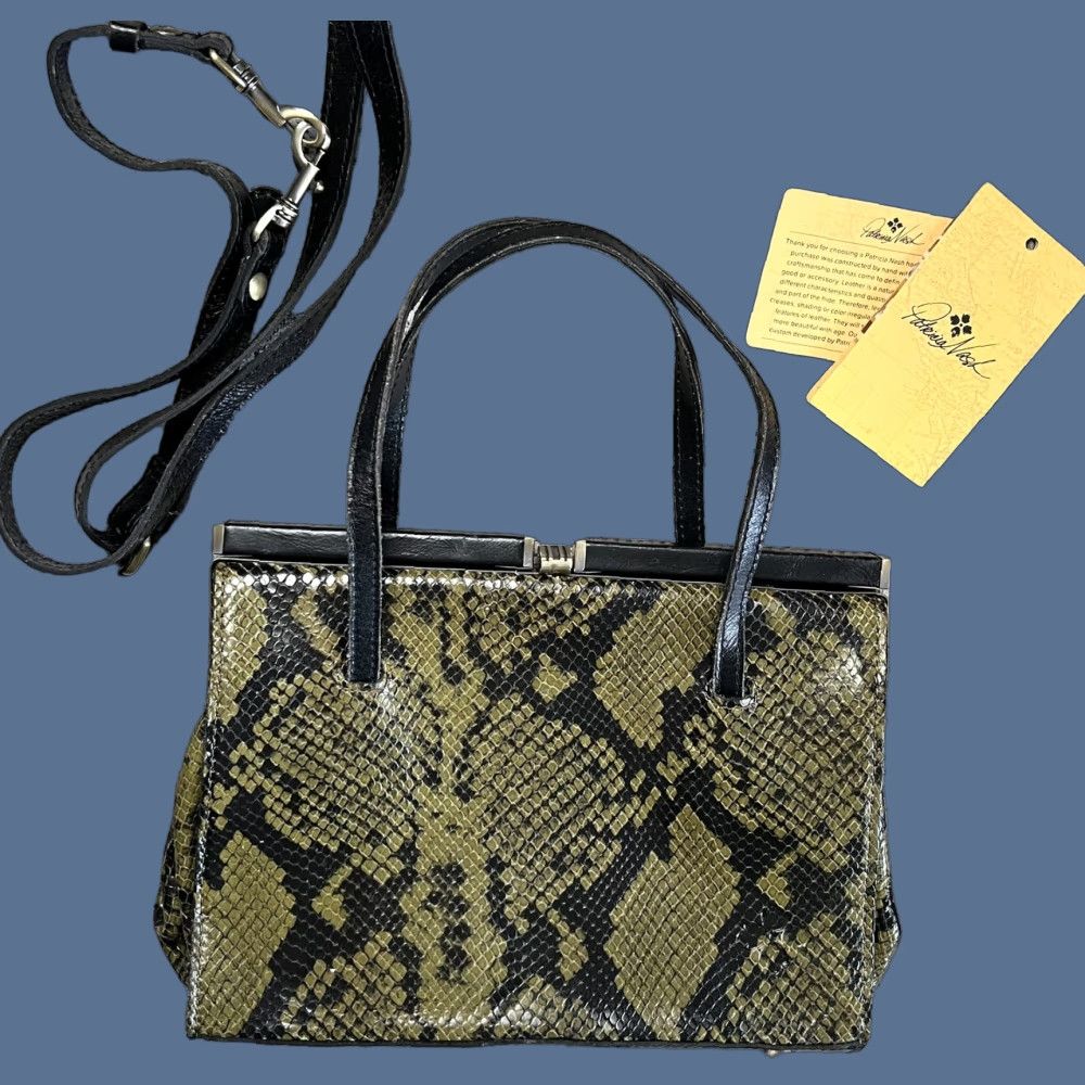 Patricia Nash Patricia Nash Olive Green Python Camellino Crossbody Bag User: Patricia Nash Olive Green Python Camellino Crossbody Bag Size ONE SIZE - 1 Thumbnail