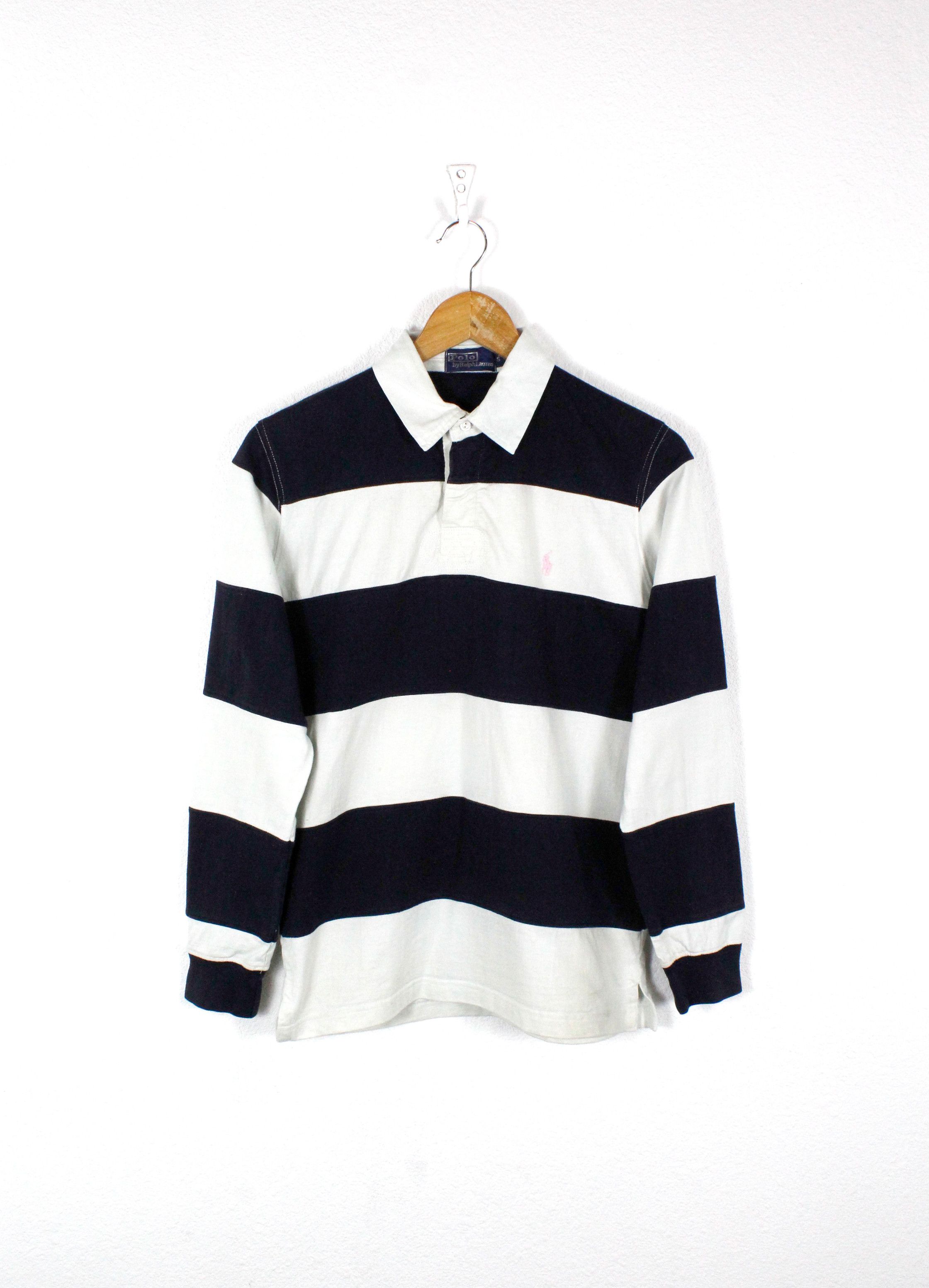 Rugby Ralph Lauren Vintage Ralph Lauren Rugby Polo 90s Striped Preppy Size S / US 4 / IT 40 - 1 Thumbnail