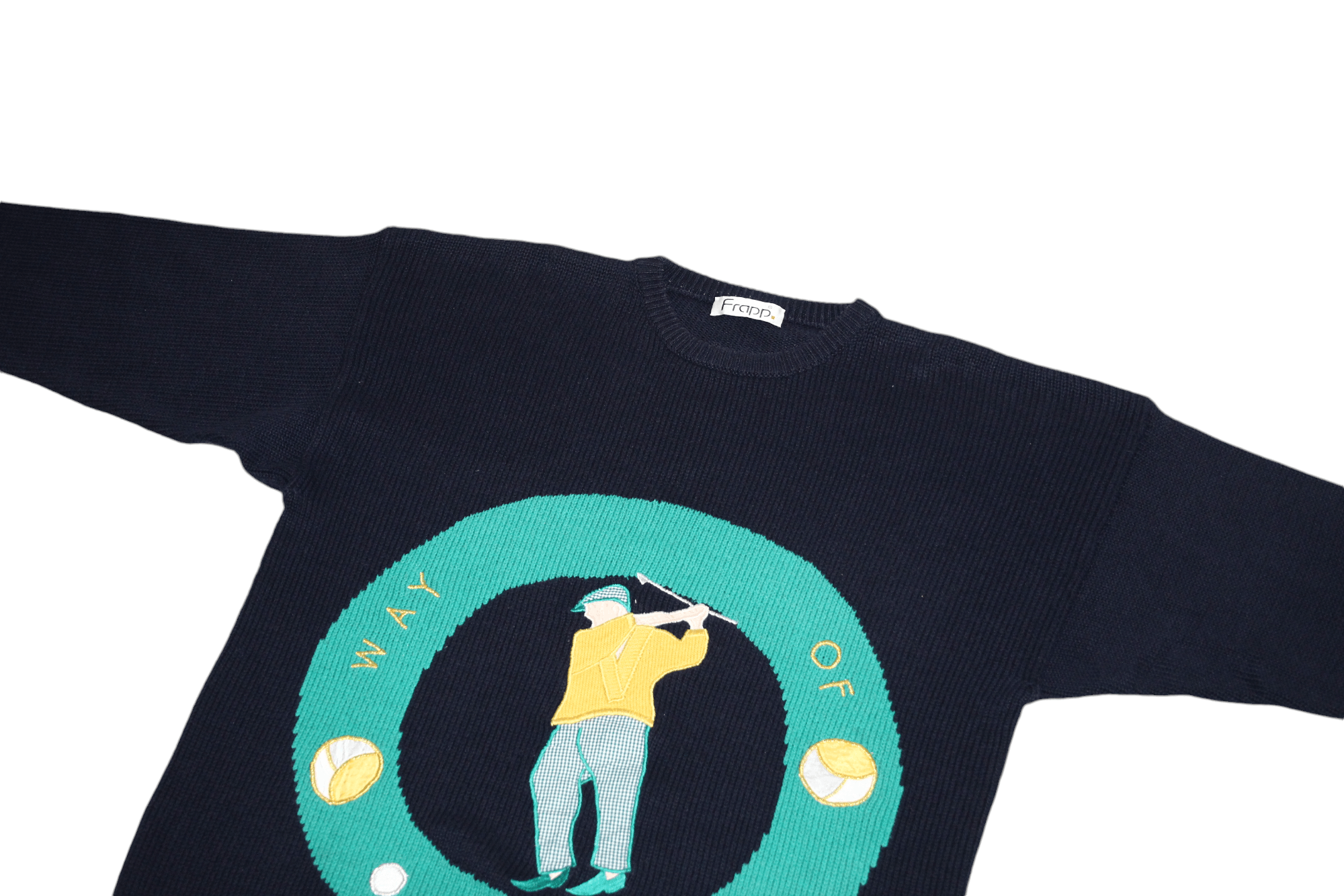 Homespun Knitwear 90s Frapp Way of Sport Royal Golfman Embroidery Knitwear Size US L / EU 52-54 / 3 - 6 Thumbnail