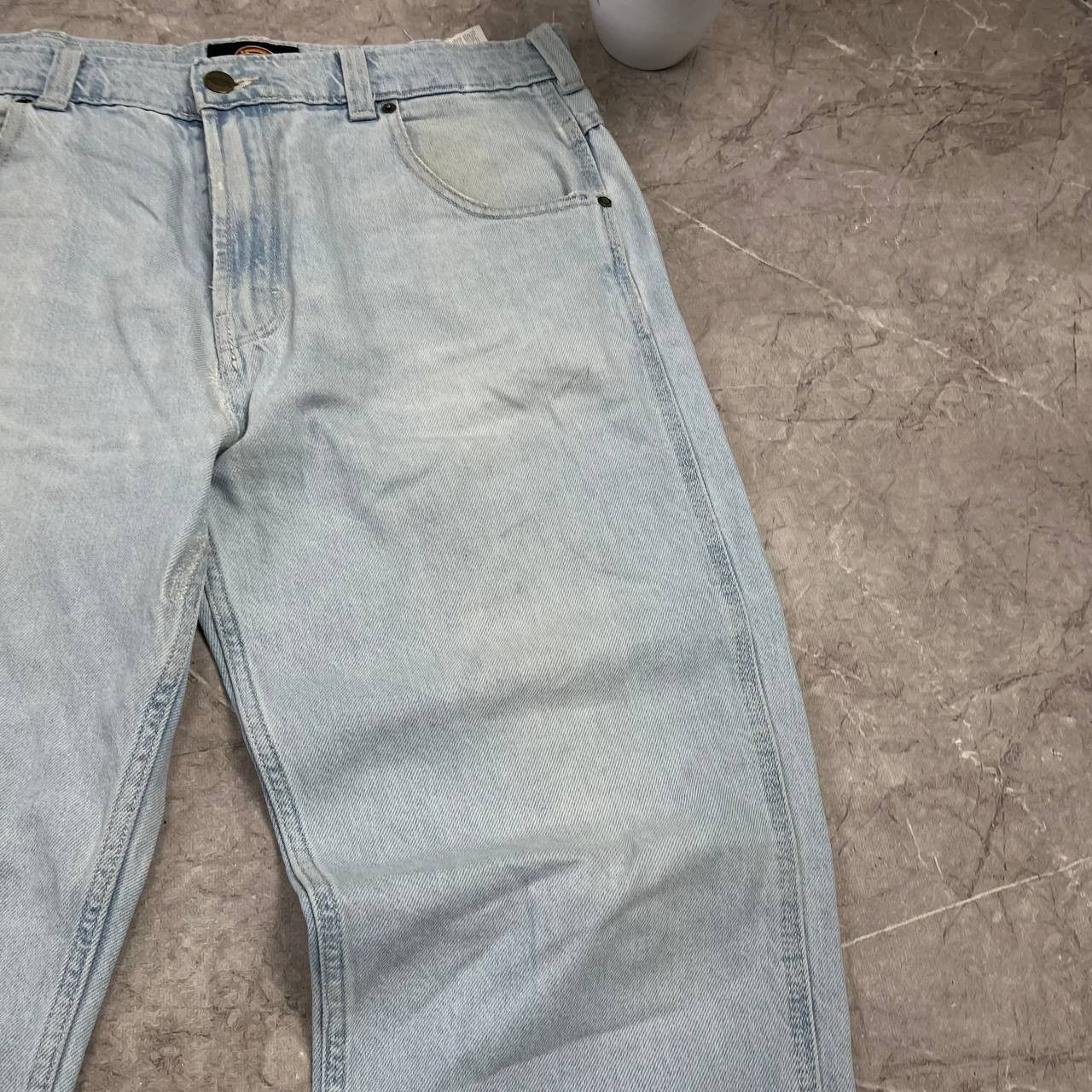 Dickies Vintage Dickies Washed Denim Blue Jeans Carpenter Y2K Baggy Size US 33 - 2 Thumbnail