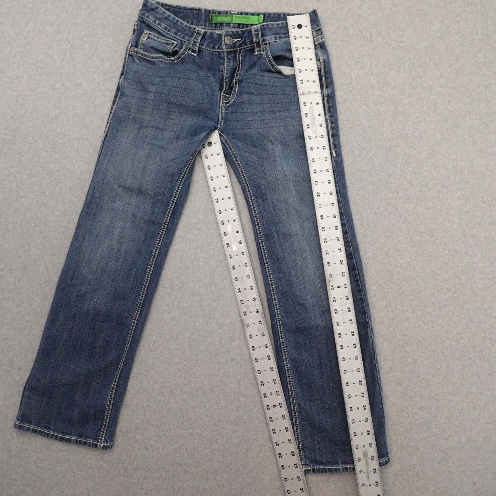 Pistola Rock & Roll Jeans Jeans 32 (32X30) Blue Denim Regular Straight Mens Pants Size US 32 / EU 48 - 3 Thumbnail