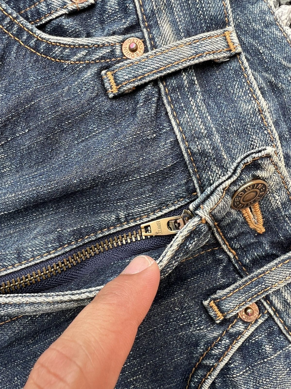 Japanese Brand Vintage Edwin 503 Rebel Bootcut Mud Wash Jean Size US 28 / EU 44 - 10 Thumbnail