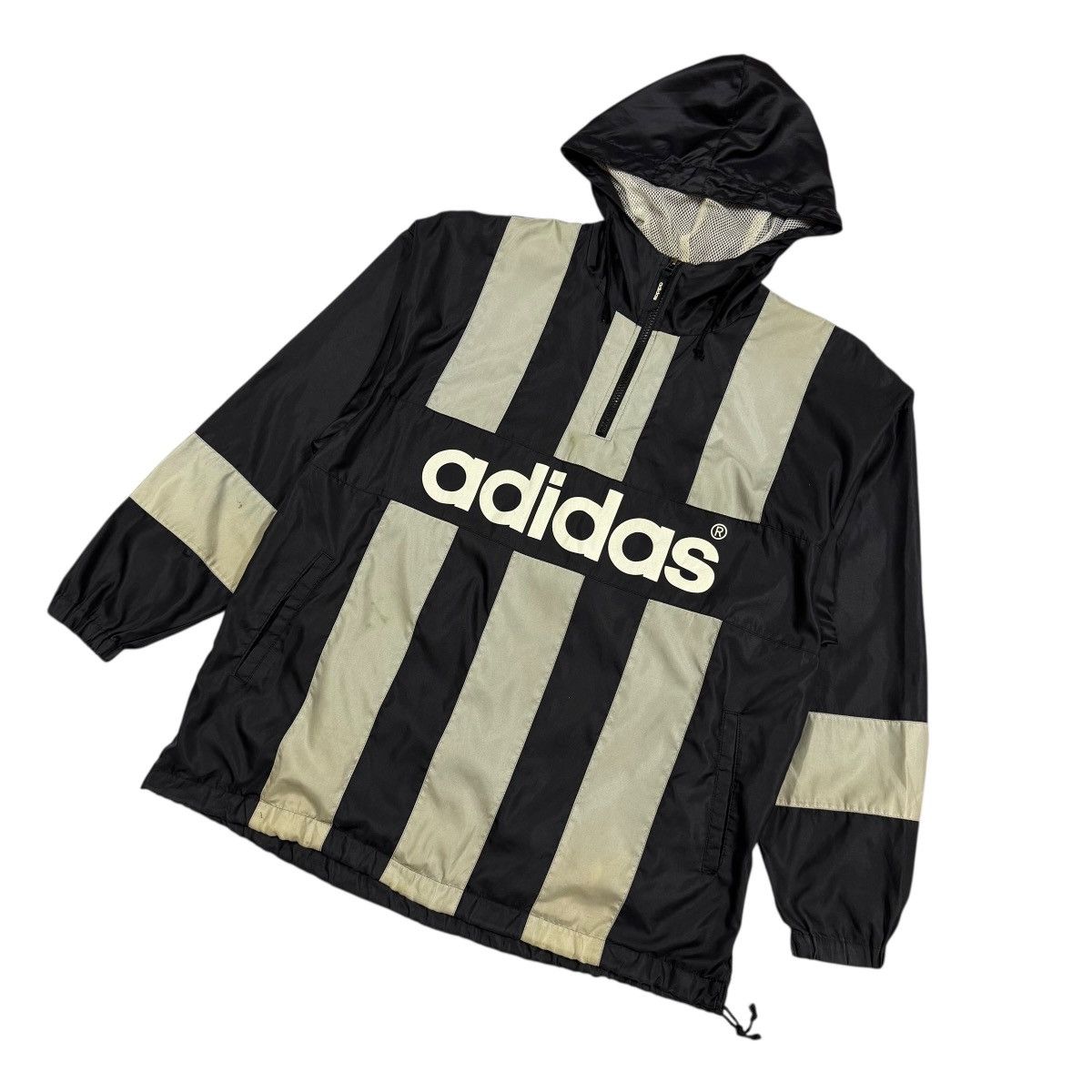 Adidas Vtg🔥Adidas Half Zipper Pullover Hoodies Windbreaker Size US L / EU 52-54 / 3 - 7 Thumbnail