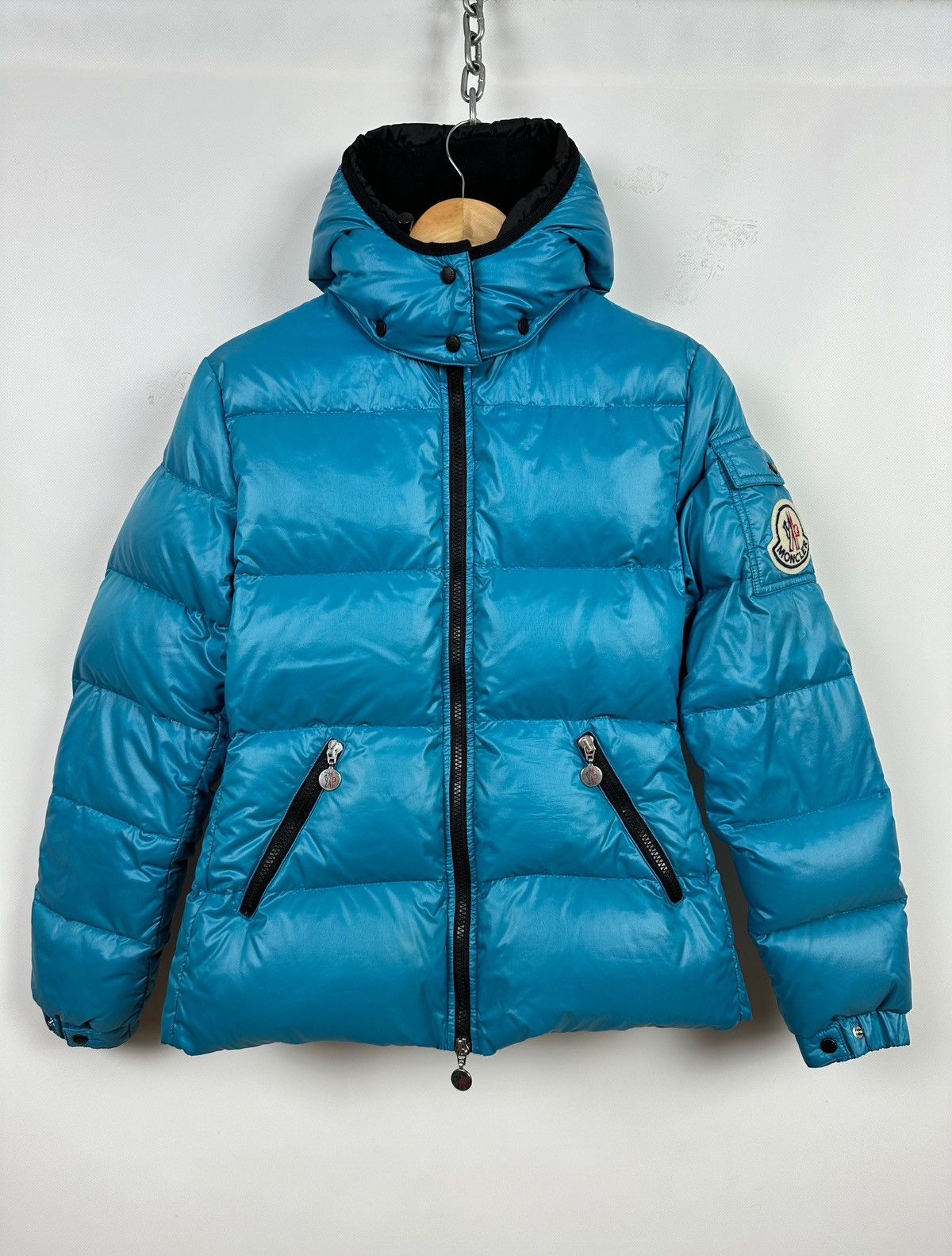 Moncler Moncler Badia Blue Hoodie Down Puffer Jacket Size M / US 6-8 / IT 42-44 - 2 Thumbnail