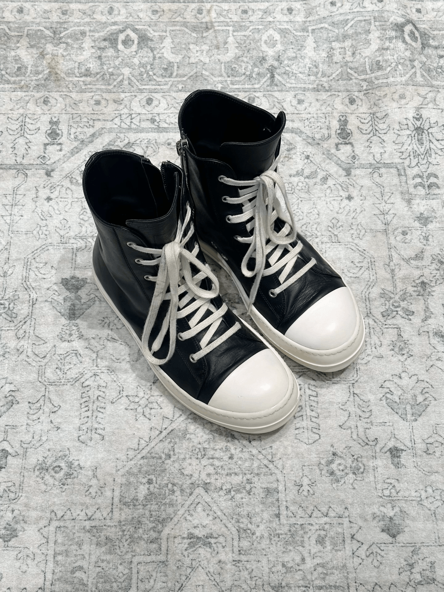 Rick Owens Rick Owens Converse High-Top Leather Size US 8 / EU 41 - 1 Thumbnail