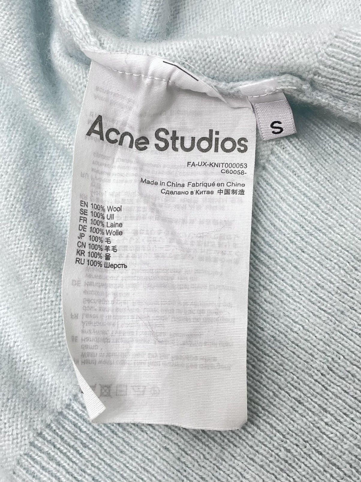 Acne Studios ACNE STUDIOS Face Logo Wool Knit Cardigan – Size S Size S / US 4 / IT 40 - 16 Thumbnail