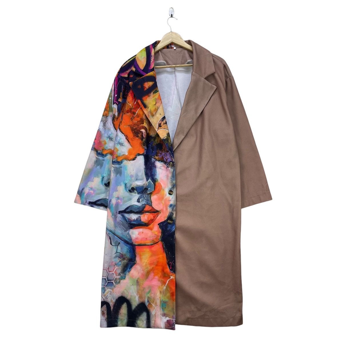 Designer × Japanese Brand Japanese Brand Art Full Print Long Coat Jacket Size L / US 10 / IT 46 - 1 Thumbnail