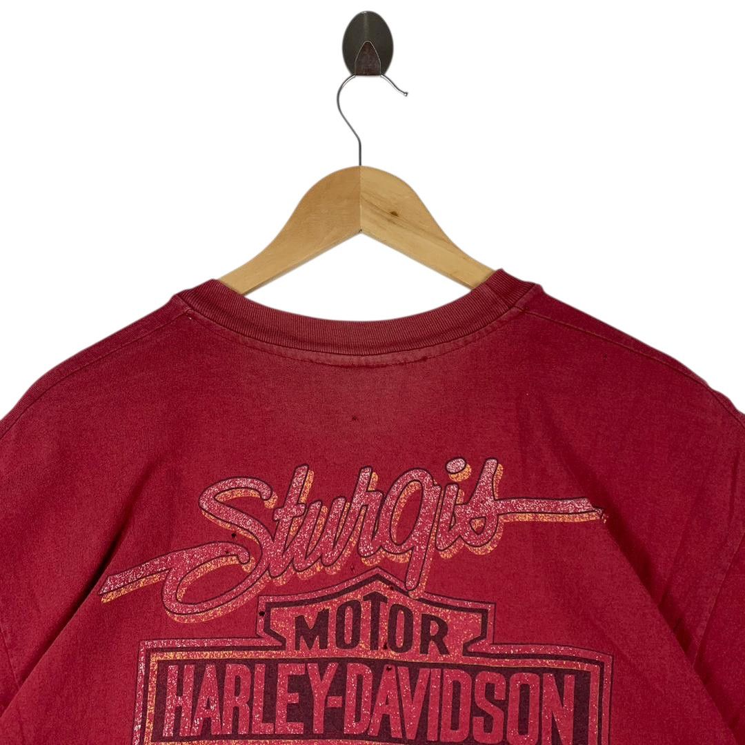 Harley Davidson Vintage 90s HARLEY DAVIDSON sturgis big logo spellout tee Size US XL / EU 56 / 4 - 9 Thumbnail