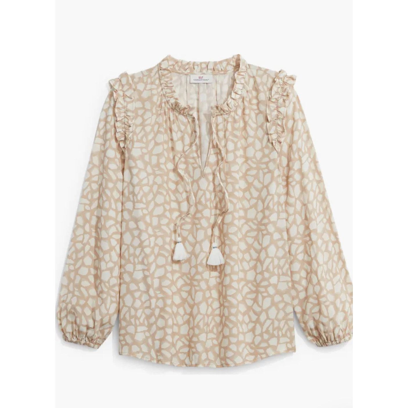 Vineyard Vines Vineyard Vines Shirt XL New Ruffle Top Animal Geo Print Size XL / US 12-14 / IT 48-50 - 11 Thumbnail
