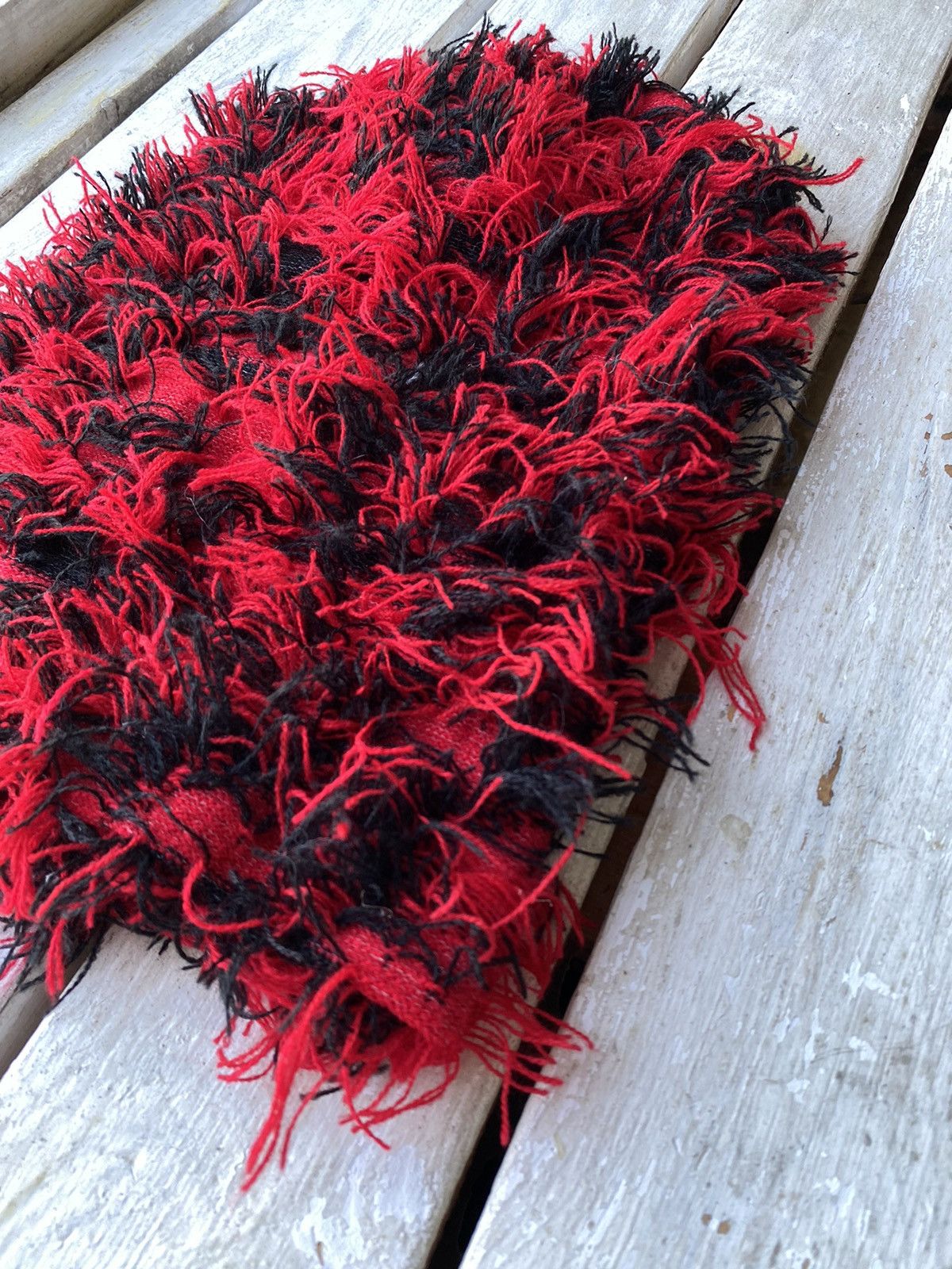 Japanese Brand Balaclava Distressed Knitted Fuzzy Beanie Hat Size ONE SIZE - 6 Thumbnail
