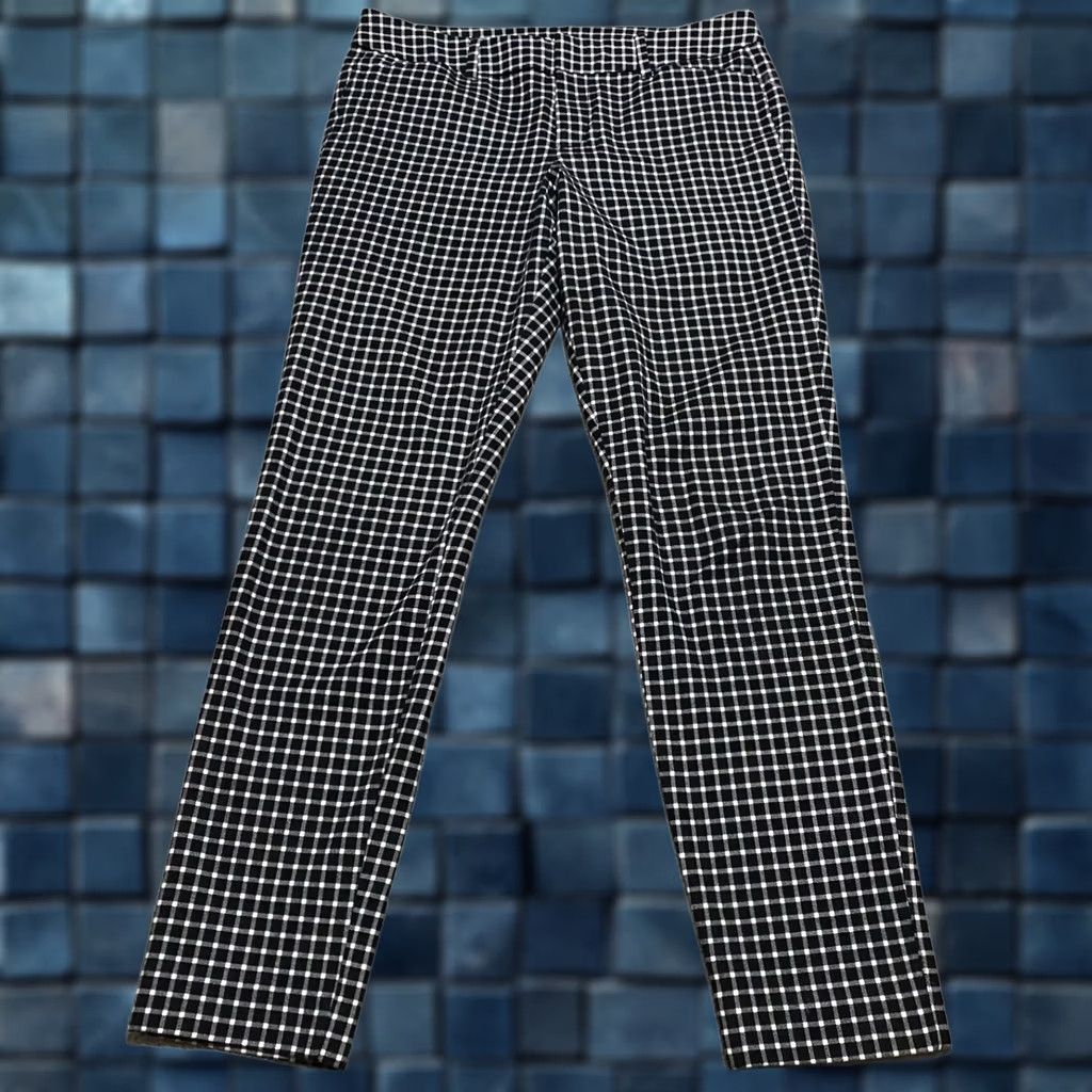 Old Navy Old Navy Plaid Pants Skinny Ankle 4 Womens Black Pixie Mid Rise Cotton Spandex Pocket Vintage Non-undefined Size 27" / US 4 / IT 40 - 1 Thumbnail