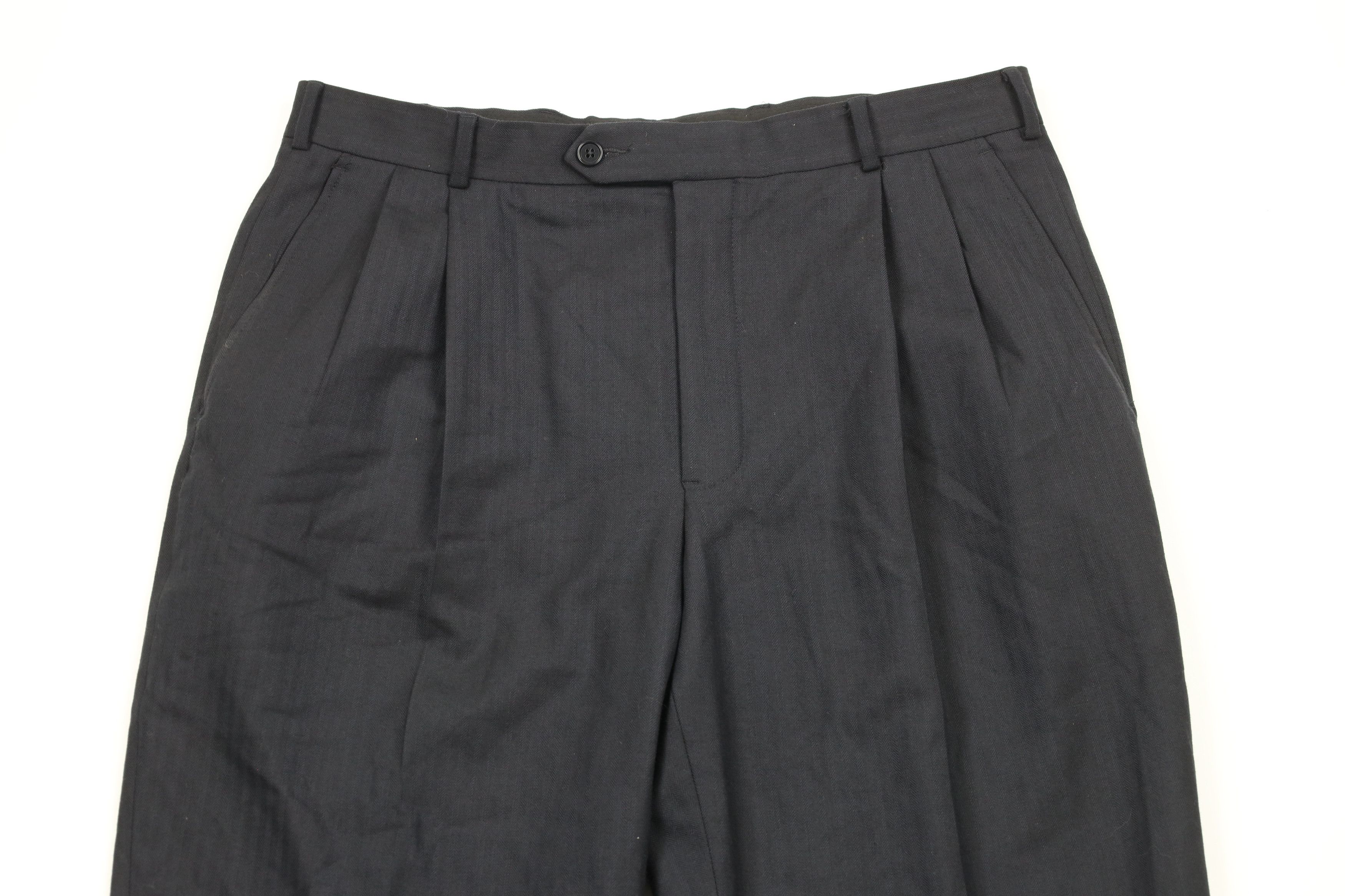 Brooks Brothers × Vintage Vintage Brooks Brothers Pleated Herringbone Pants Trousers Size US 35 - 2 Thumbnail