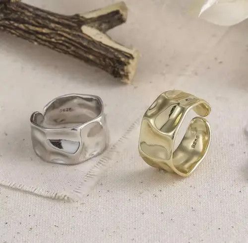 Other 924Irregular Liquid Adjustable Rings Set Size ONE SIZE - 6 Thumbnail