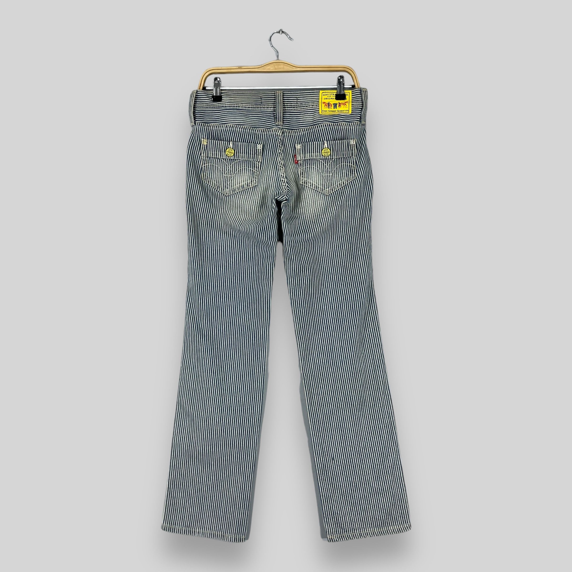 Jean × Levi's × Vintage W31 L32 Vintage Distressed Levis Hickory Stripes Pants Size 31" - 9 Thumbnail