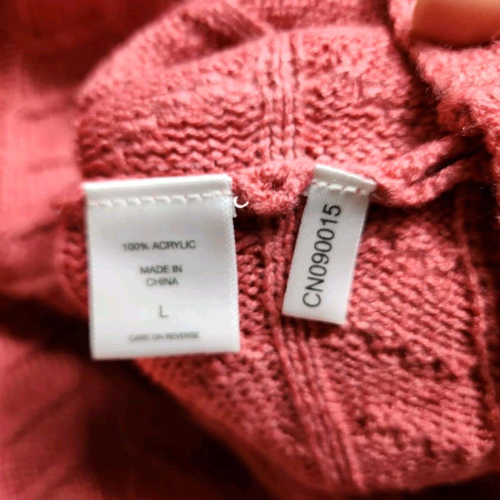 Vintage SOHO NY&C Rose Pink Boatneck Cable Knit Lightweight Sweater L - Womens Pullover Knit Classic Dolman Sleeve Boat Neck Size L / US 10 / IT 46 - 6 Thumbnail