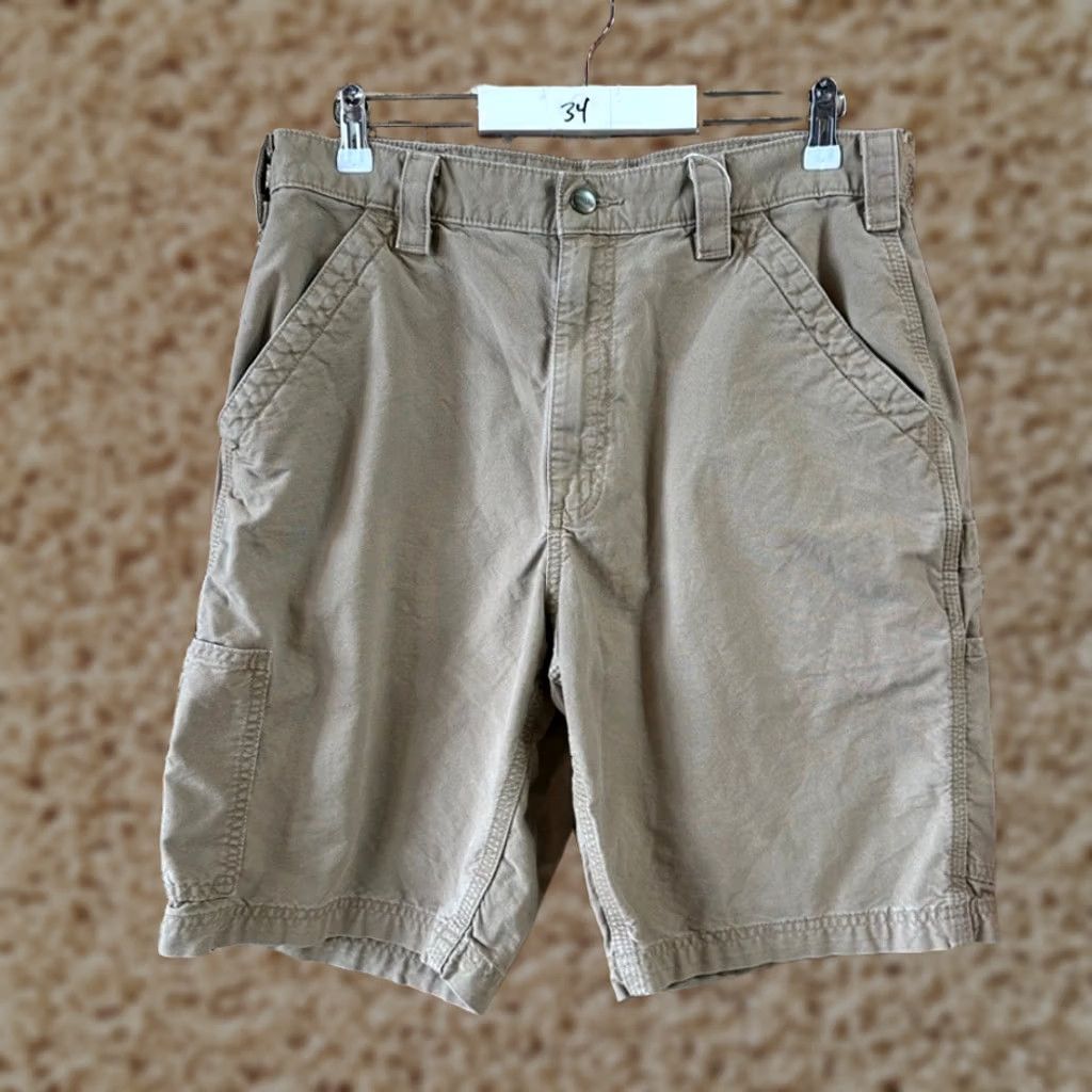 Carhartt Shorts Mens 34 Beige B147 DKH Work original fit carpenter Utility Khaki