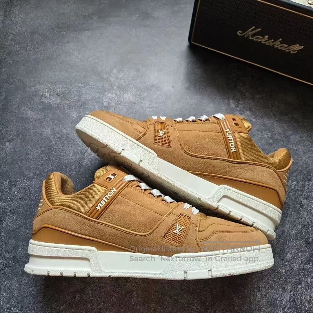 Louis Vuitton louis vuitton lv trainer in brown suede. Size US 8.5 / EU 41-42 - 4 Thumbnail