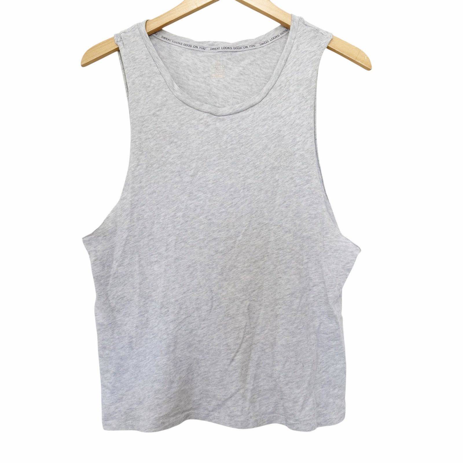 Other Aerie Offline Lot of 2 Gray Muscle Tank Tops Sz S Size S / US 4 / IT 40 - 2 Thumbnail