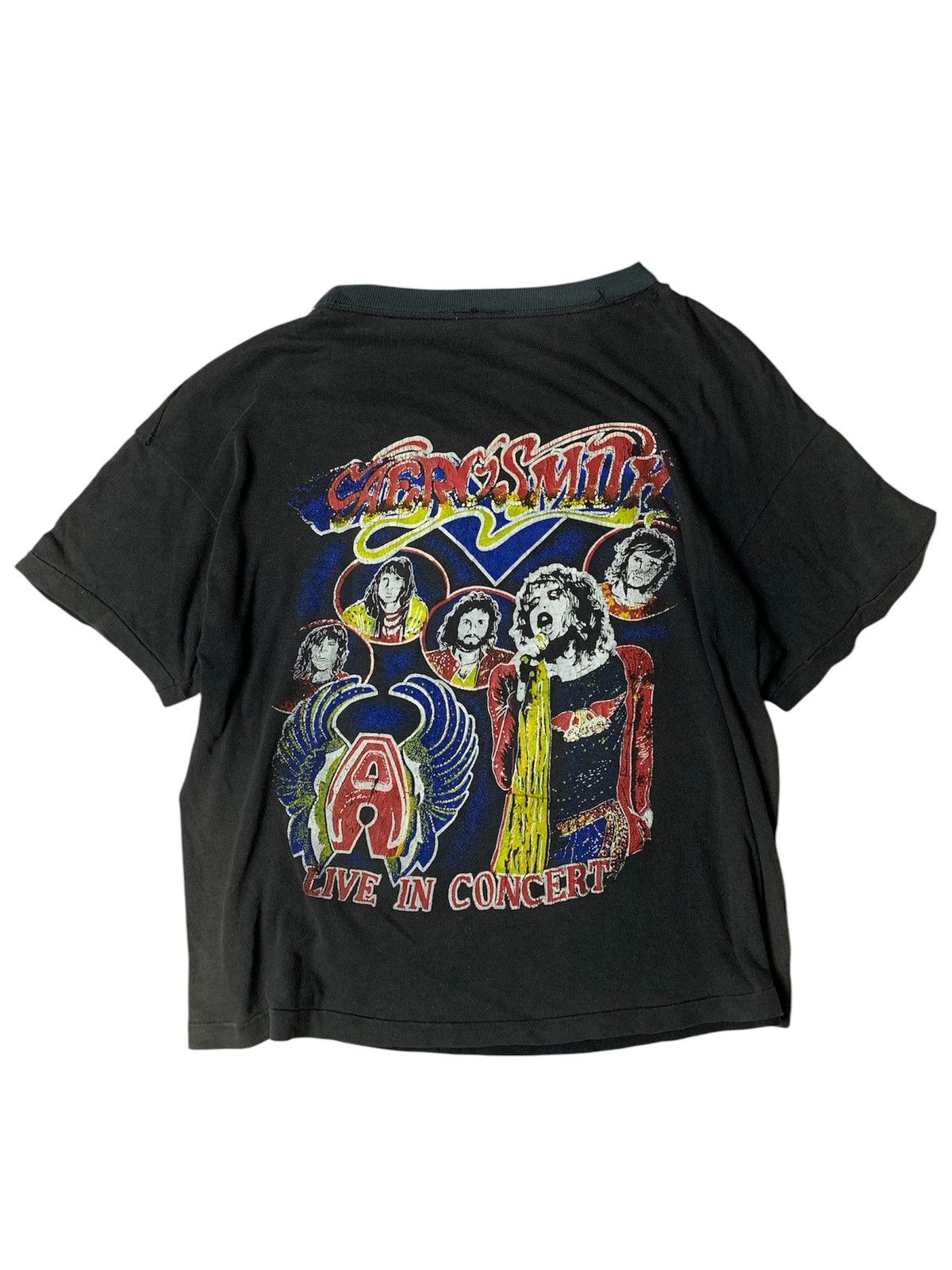 Aerosmith × Band Tees × Vintage Vintage Aerosmith Band Bootleg Distressed Condition Size US M / EU 48-50 / 2 - 3 Thumbnail
