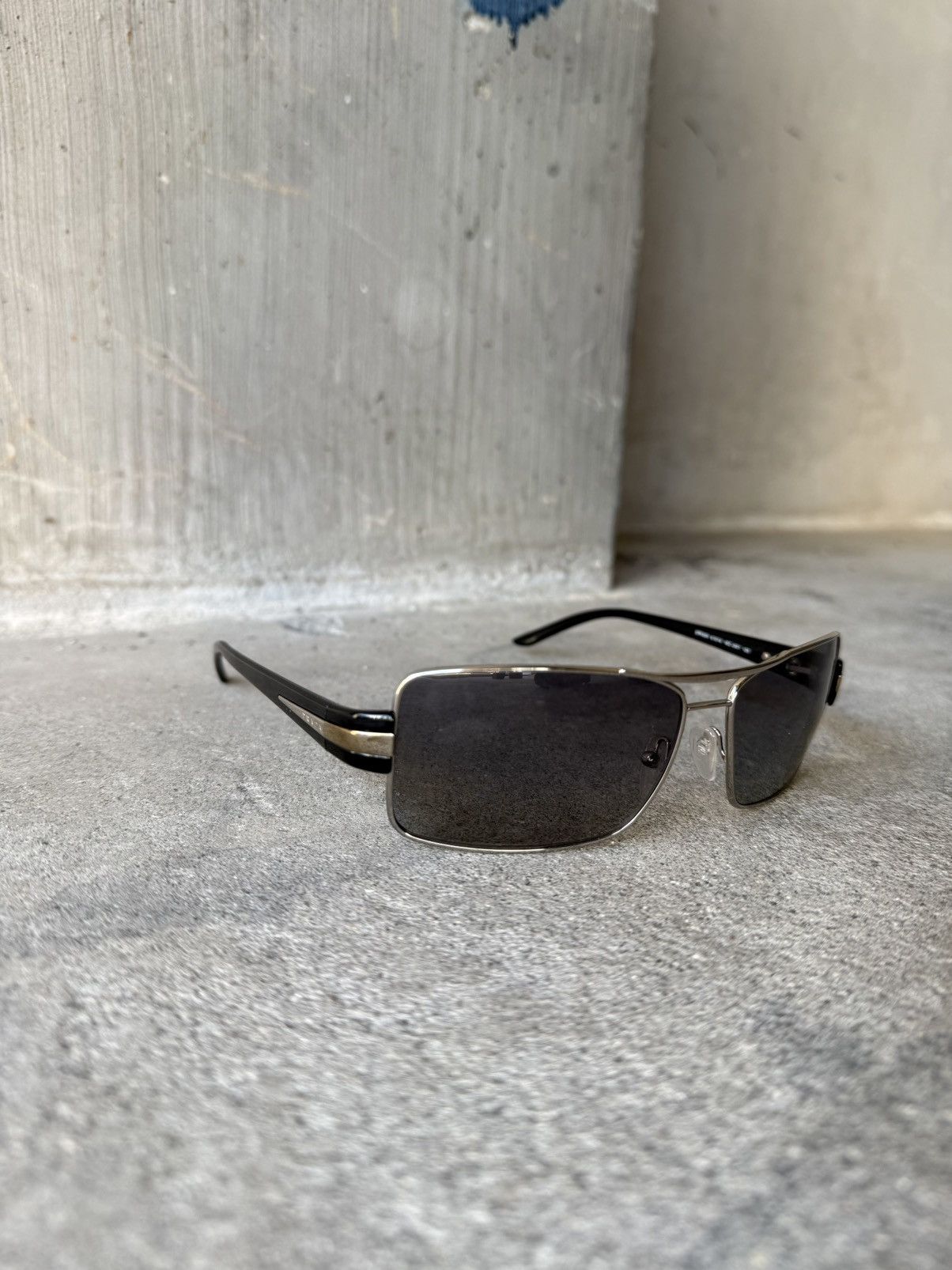 Prada PRADA Square Black Metal Frame Sunglasses Size ONE SIZE - 3 Thumbnail