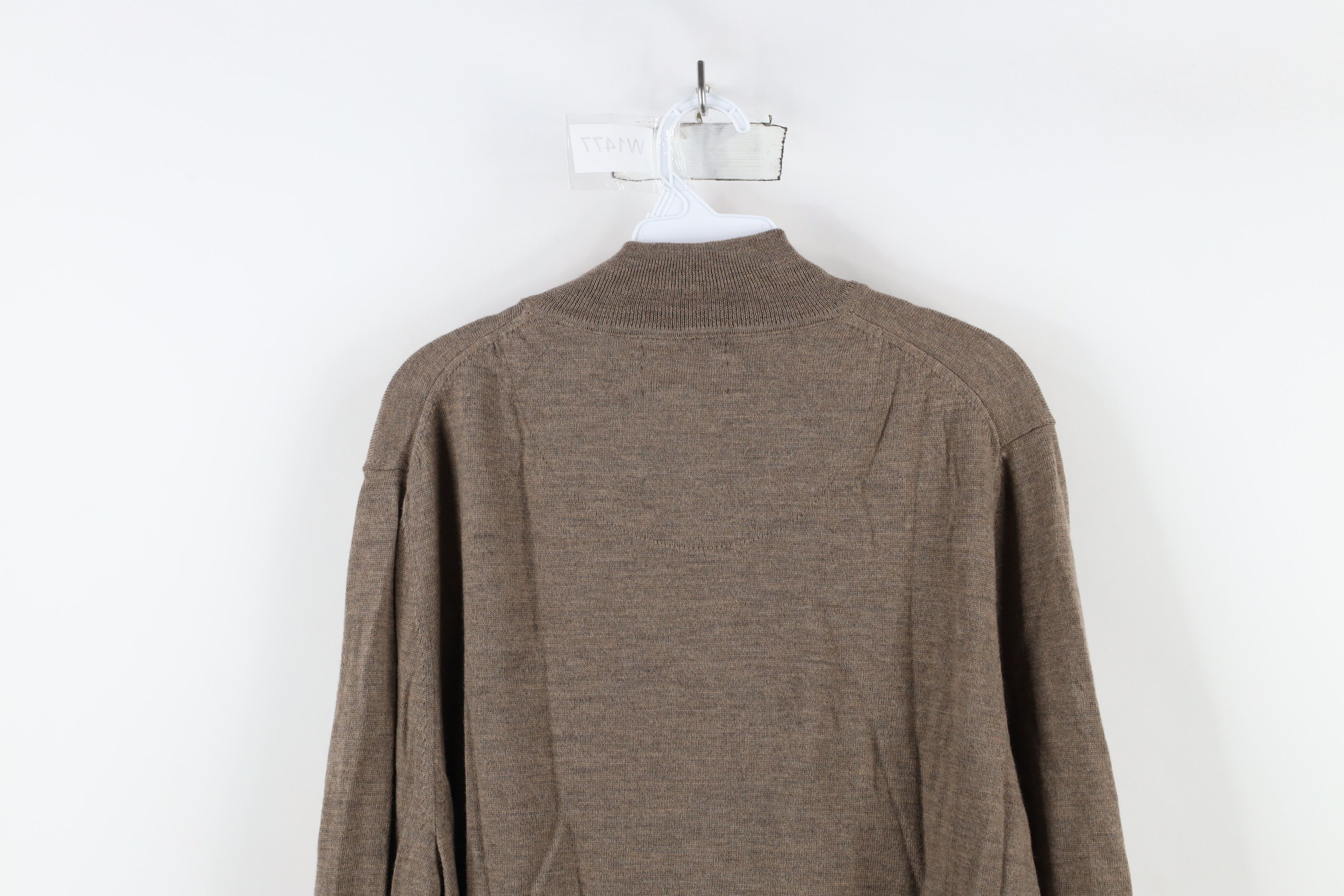 Vintage Vintage Y2K Nordstrom Fine Merino Wool Knit Half Zip Sweater Size US XXL / EU 58 / 5 - 11 Thumbnail