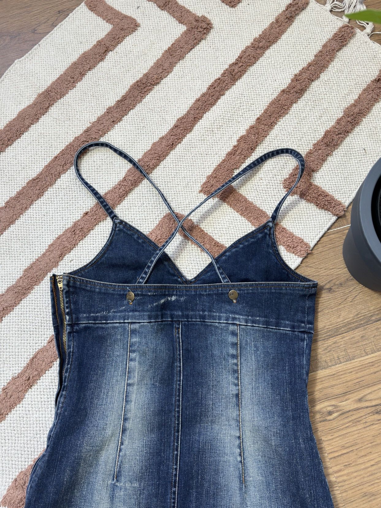 Vintage VINTAGE WASHED STYLE MINI DENIM DRESS Size M / US 6-8 / IT 42-44 - 6 Thumbnail