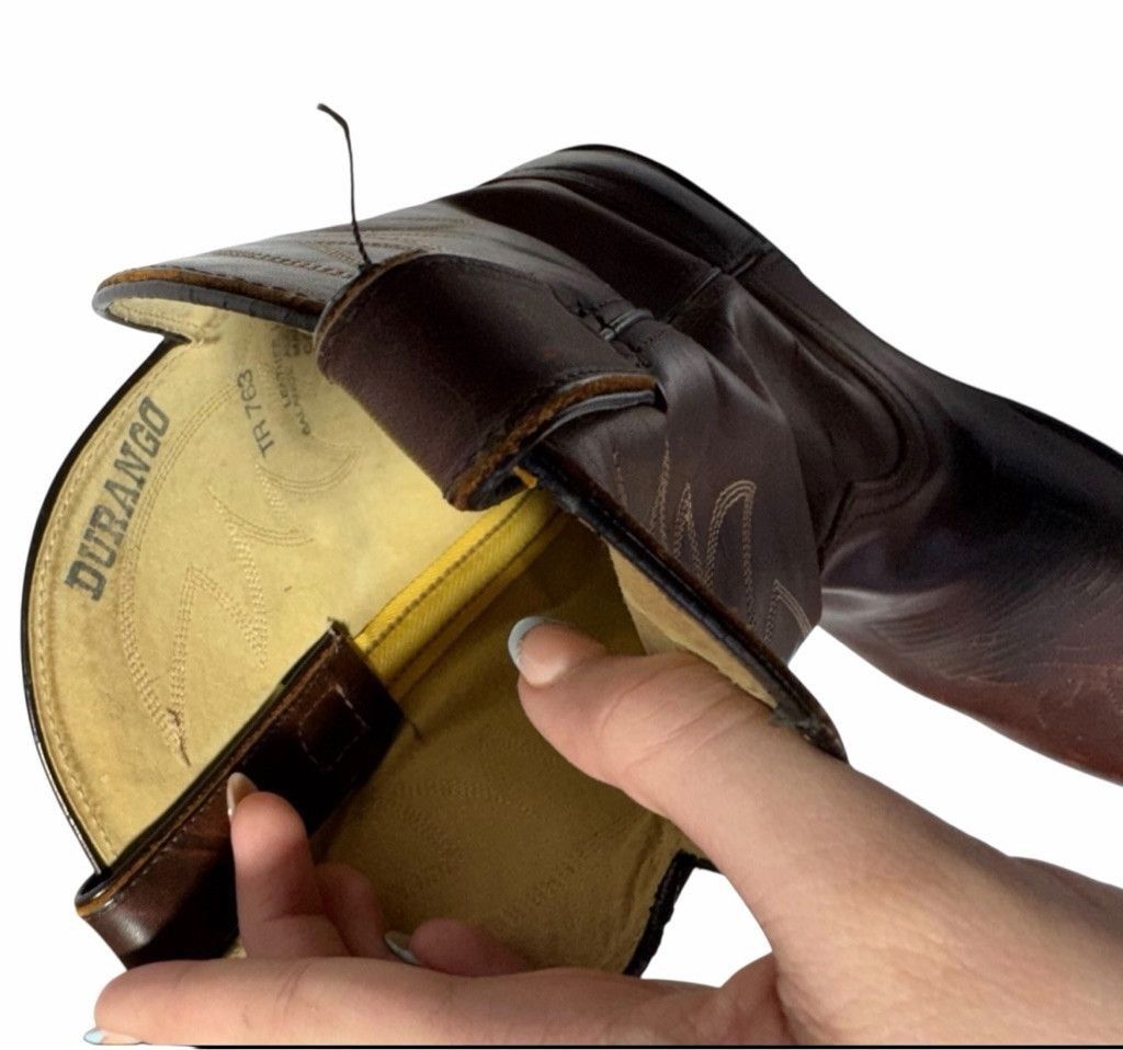 Durango Durango Brown Leather Cowboy Boots | Classic Western Style Size US 10 / EU 43 - 4 Thumbnail