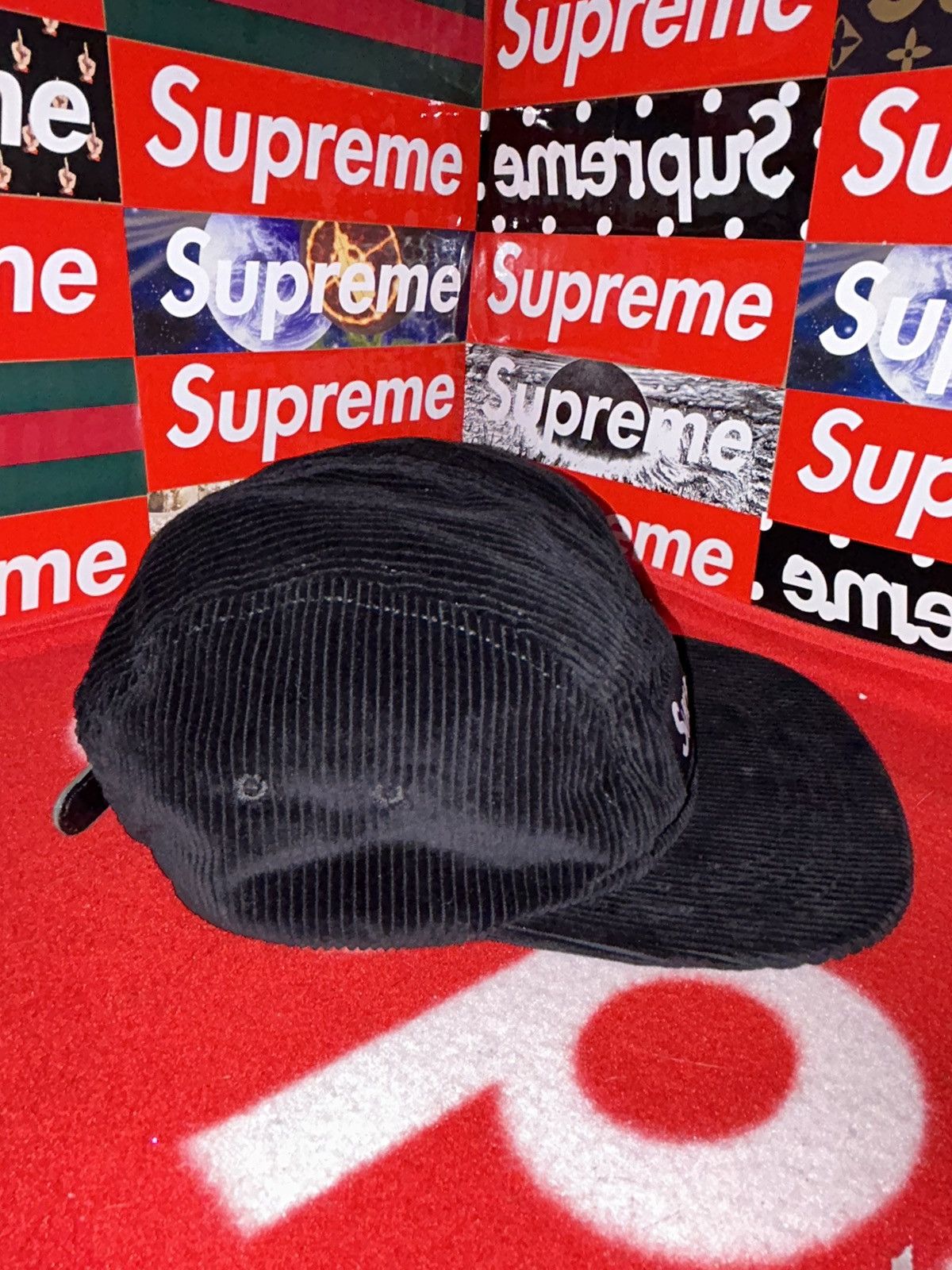 Supreme Supreme Corduroy Camp Cap Black FW16 NEW Size ONE SIZE - 2 Thumbnail