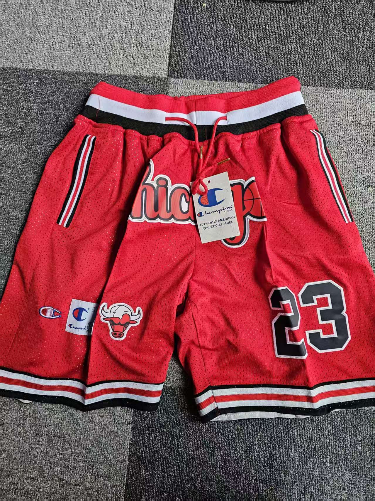 NBA Bulls #23 Michael Jordan Short With Pocket Large Size Size US 36 / EU 52 - 1 Thumbnail