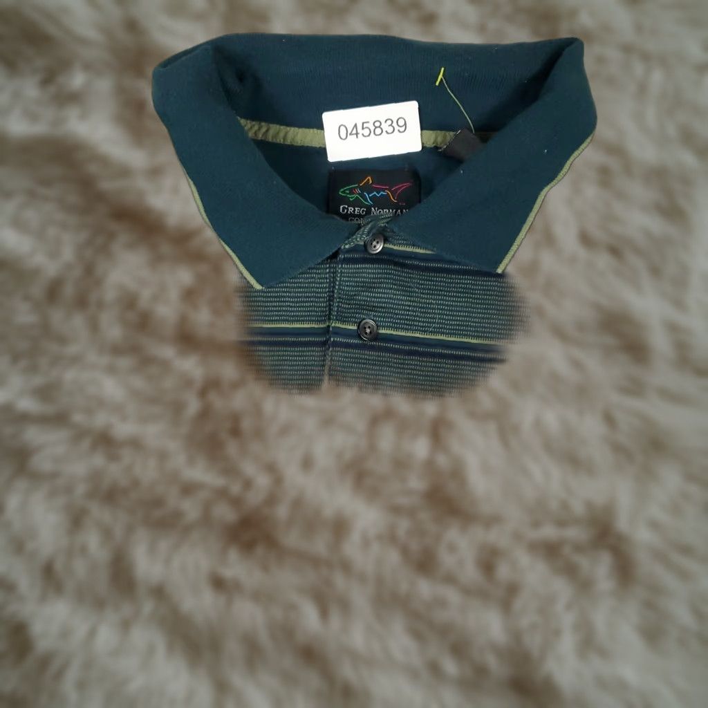 Vintage Greg Norman Polo Shirt Mens XL Green Striped Cotton Golf Casual Short Sleeve Size US XL / EU 56 / 4 - 1 Thumbnail