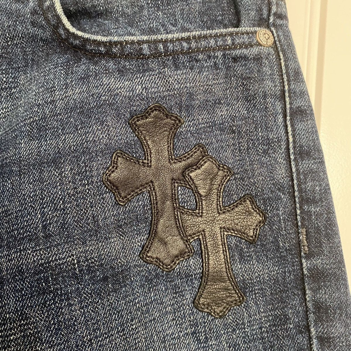 Chrome Hearts Chrome Hearts Cross Patch Denim Shorts Size US 29 - 9 Thumbnail