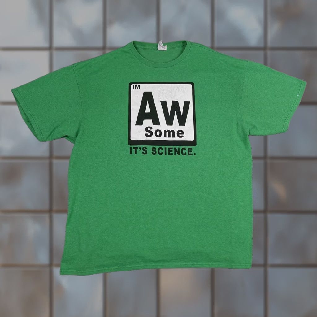 Vintage VINTAGE Shirt Green Graphic Funny Nerd Dad Mens 2XL Size US XXL / EU 58 / 5 - 1 Thumbnail