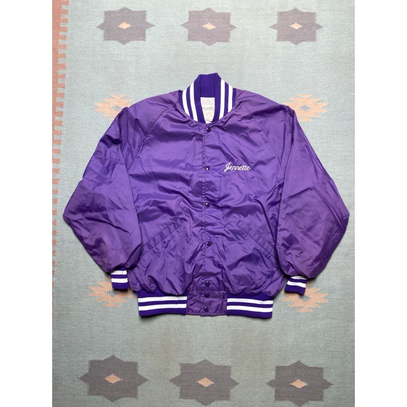 Vintage VINTAGE 80s bomber jacket IBPOEW order of the elks Lansing Michigan purple XL Mens Size US XL / EU 56 / 4 - 3 Thumbnail