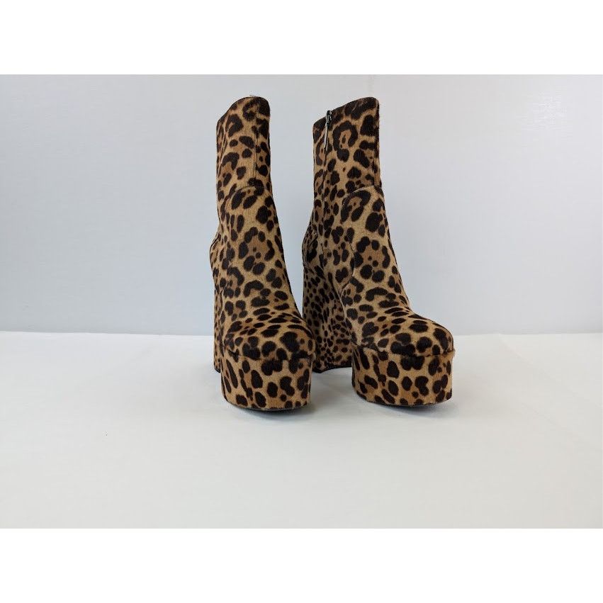 Saint Laurent Paris o1rshd1 Billy Pony Boots in Brown Leopard Size US 10 / IT 40 - 5 Thumbnail