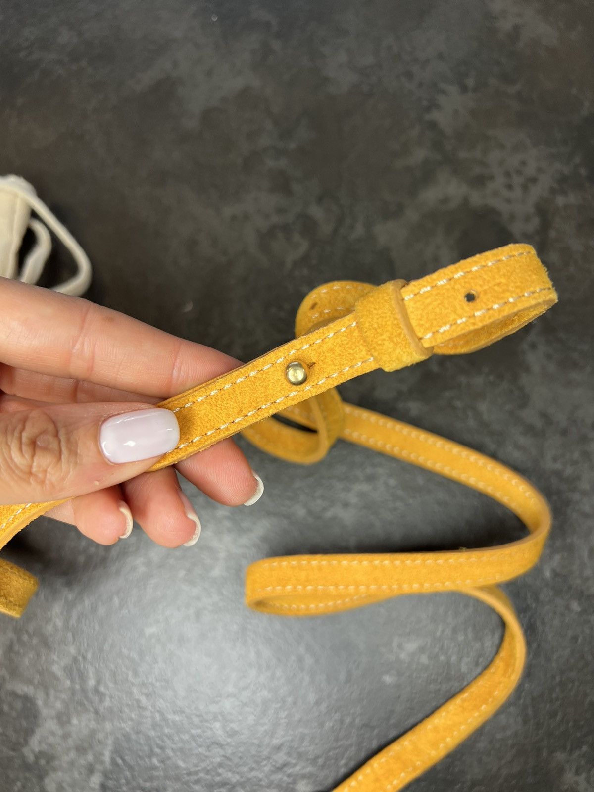 Jacquemus Jacquemus Le Chiquito Mini Orange Suede Bag – Full set Size ONE SIZE - 8 Thumbnail
