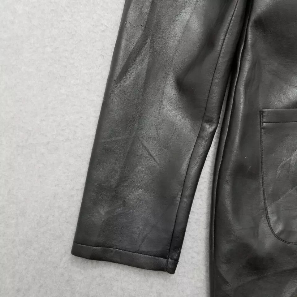 Other Highway Jacket Womens Medium Black Snap Pockets Faux Leather Size M / US 6-8 / IT 42-44 - 12 Thumbnail